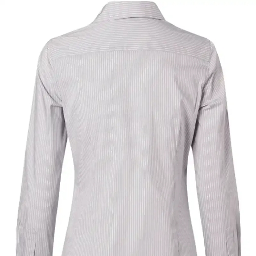 Picture of Winning Spirit, Ladies Ticking Stripe 3/4 Sleeve Shirt